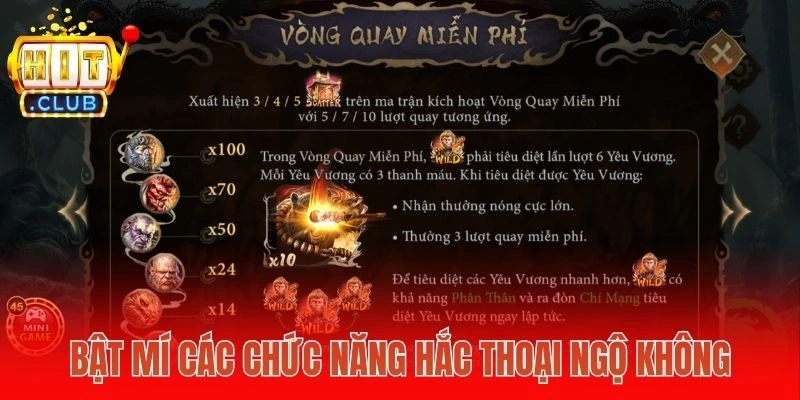 Bật mí các chức năng Hắc Thoại Ngộ Không