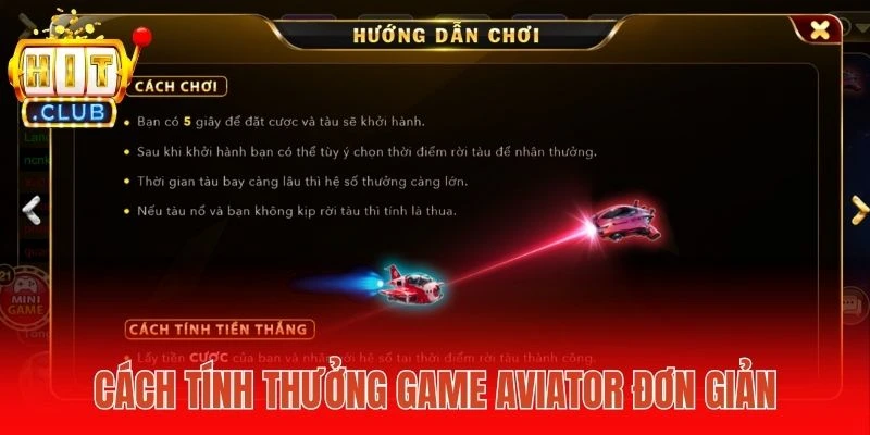 Cách tính thưởng game Aviator đơn giản