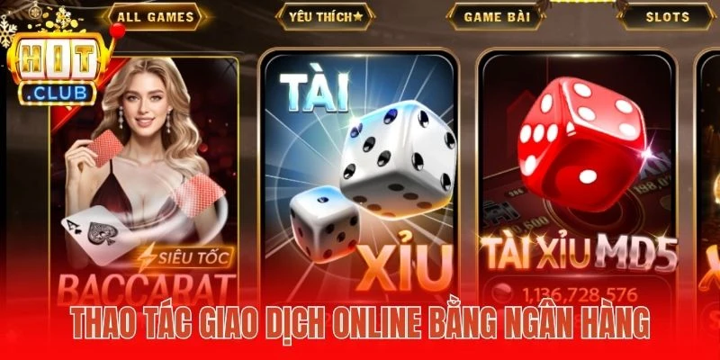 Thao tác giao dịch online bằng ngân hàng